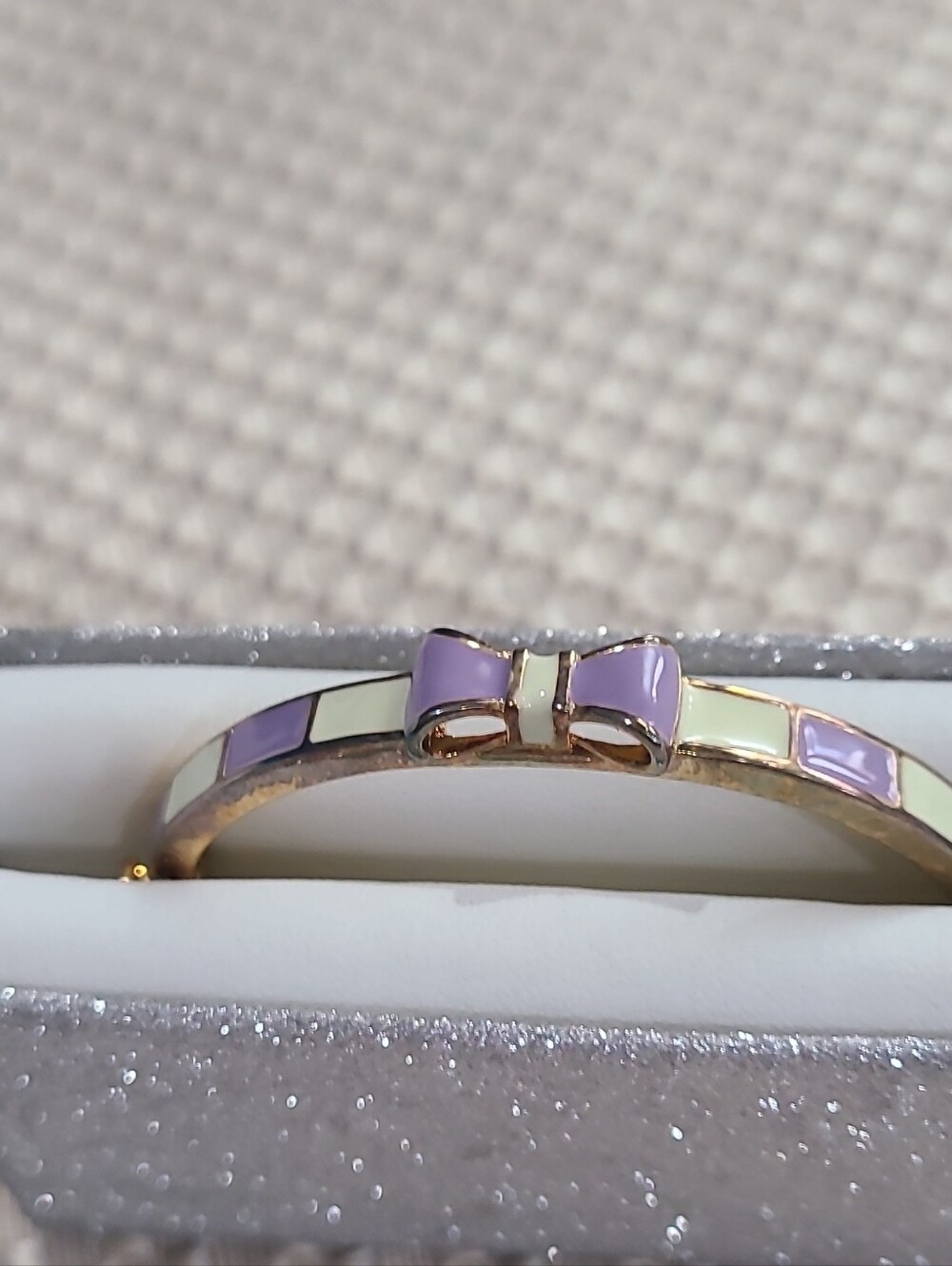 Childrens Gold Tone Bow Bangled Braclet By Lily Nily